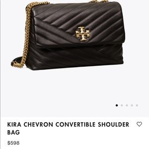 Tory Burch Kira Chevron Convertible Shoulder Bag - Burgundy